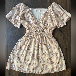 Altar’d State Floral Cream Mini Dress